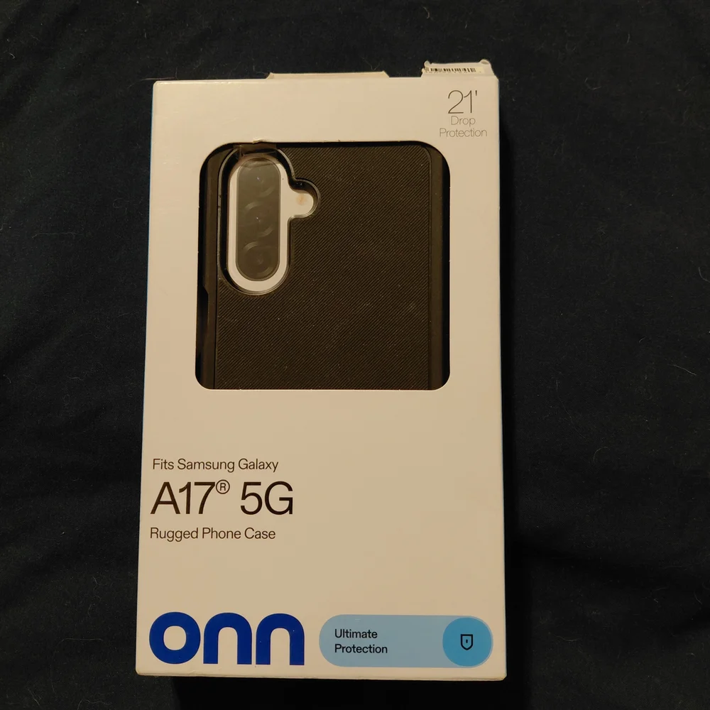 onn Black Rugged Case for Samsung Galaxy A17 5G